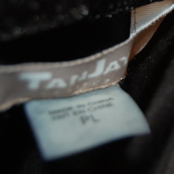 TAN JAY  Women's Black/Silver Velour Jacket Size Large Petite - Picture 8 of 9